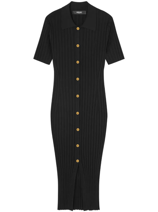 Knitted Midi Shirt Dress