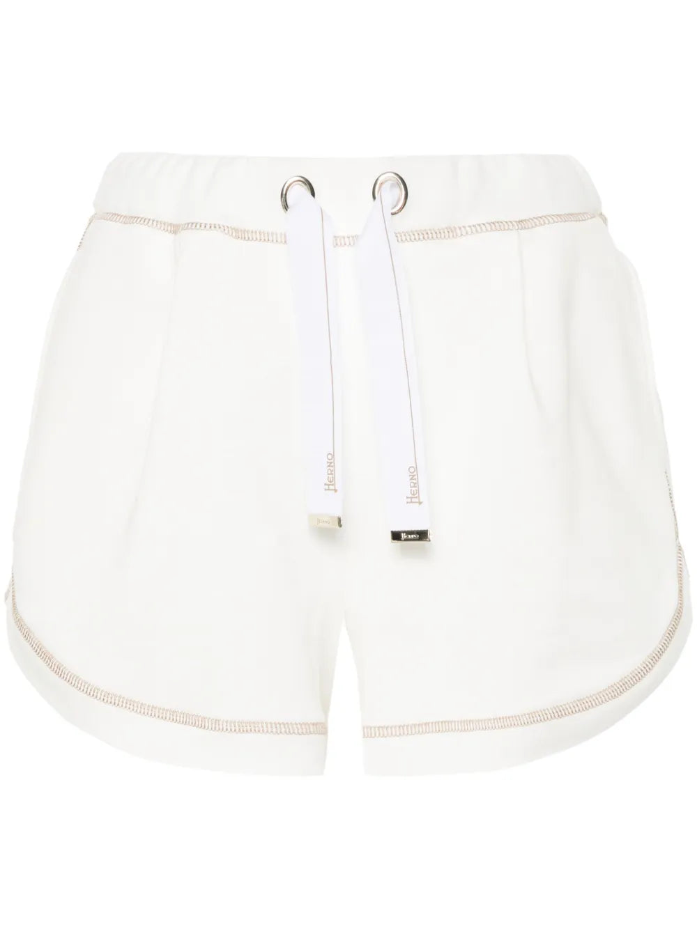 Contrast-Stitching Cotton Shorts