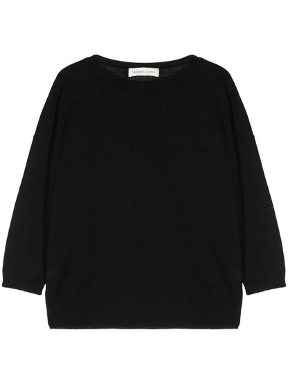 Wide-Neck Drop-Shoulder Jumper