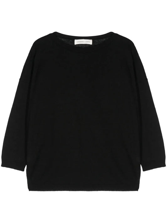 Wide-Neck Drop-Shoulder Jumper