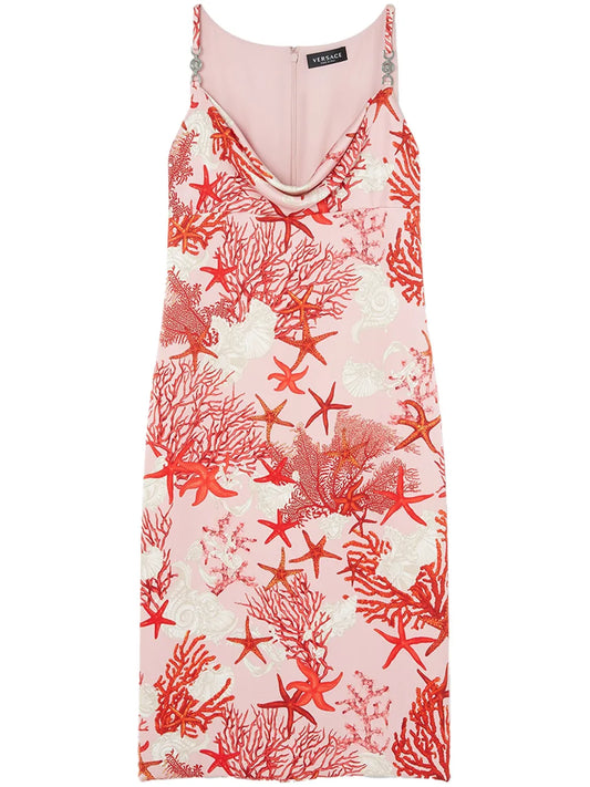 Barocco Sea Silk Slip Dress