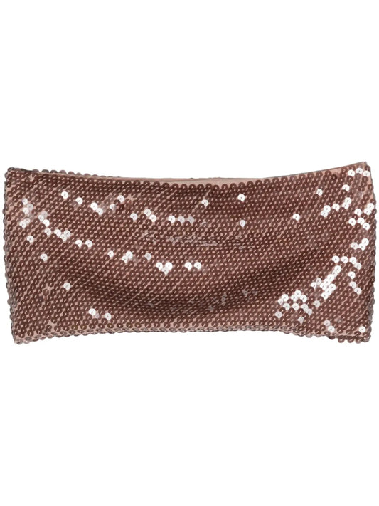 Sequinned Bandeau Top
