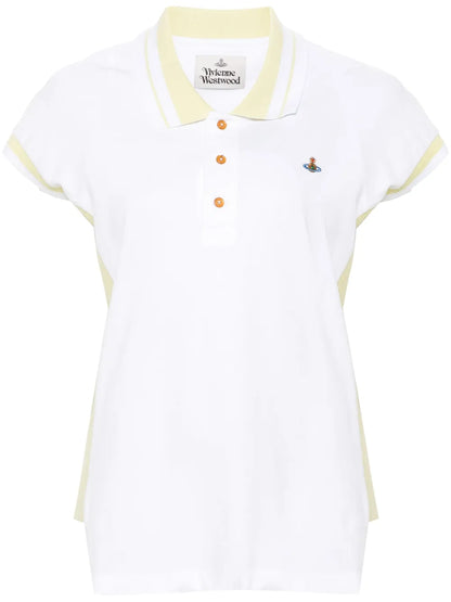 Orb-Embroidered Polo Top