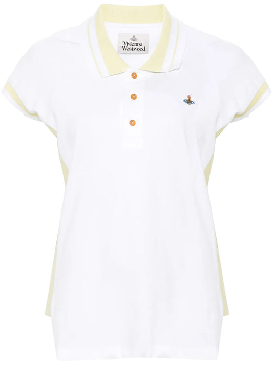 Orb-Embroidered Polo Top