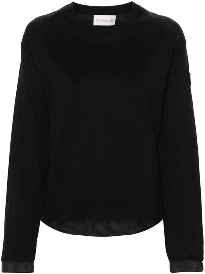 Logo-Patch Panelled Jumper