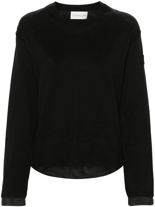 Logo-Patch Panelled Jumper