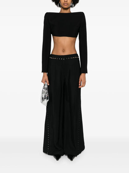 Hook & Eye Wide-Leg Trousers
