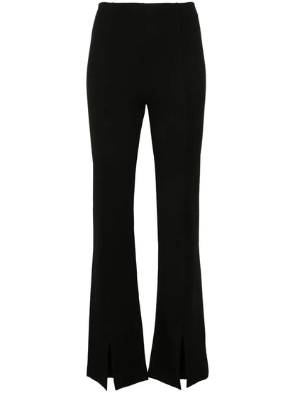 Split-Detailed Flared Trousers