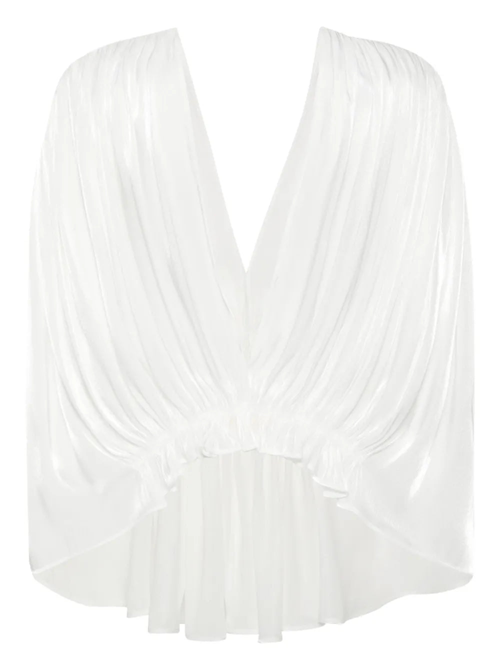 Draped Lamé Blouse