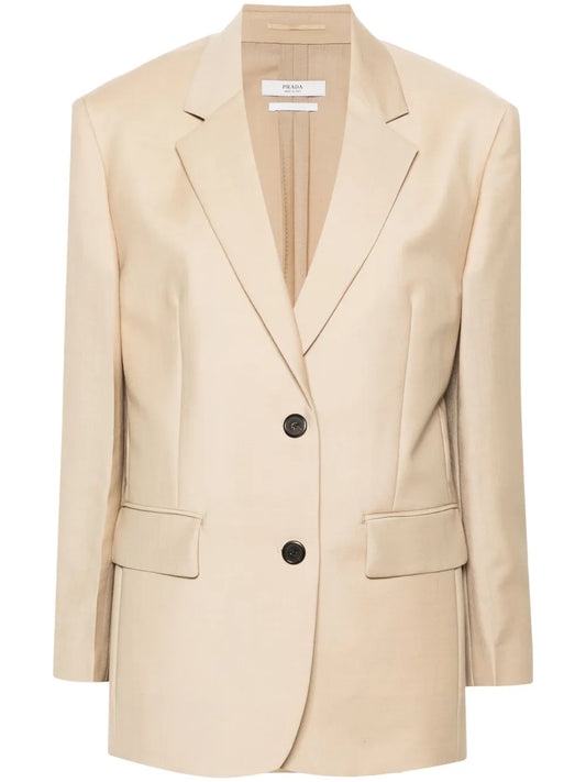 Logo-Triangle Single-Breasted Blazer