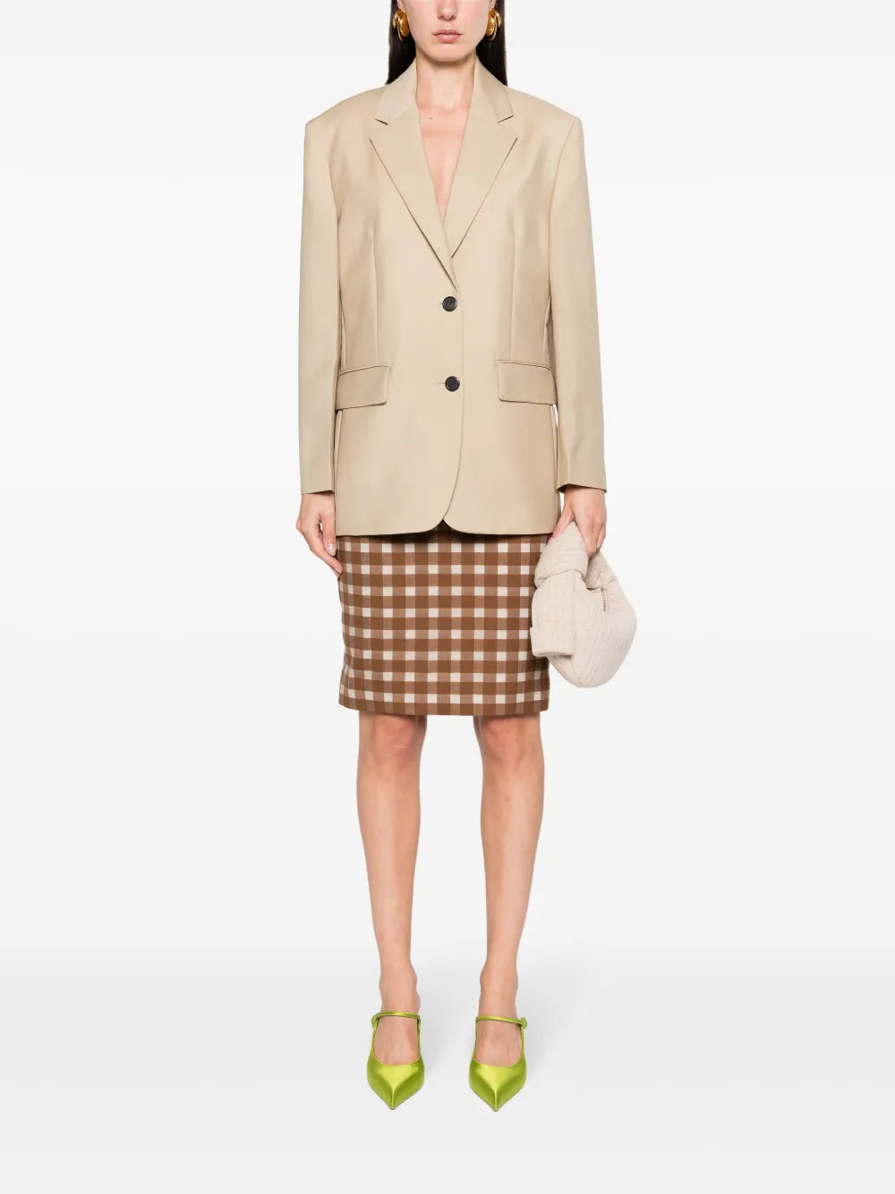 Logo-Triangle Single-Breasted Blazer