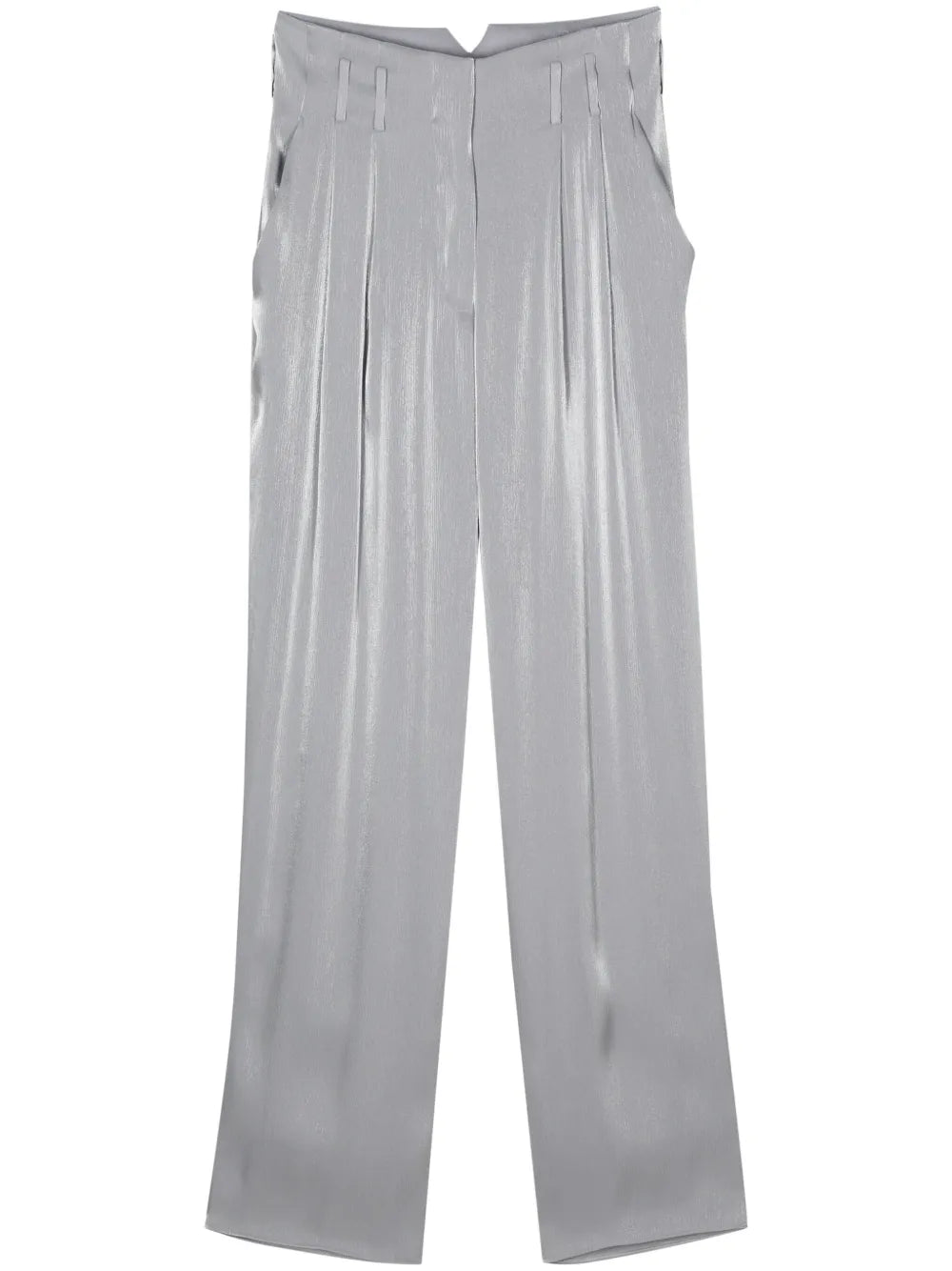 Straight-Leg Lamé Trousers