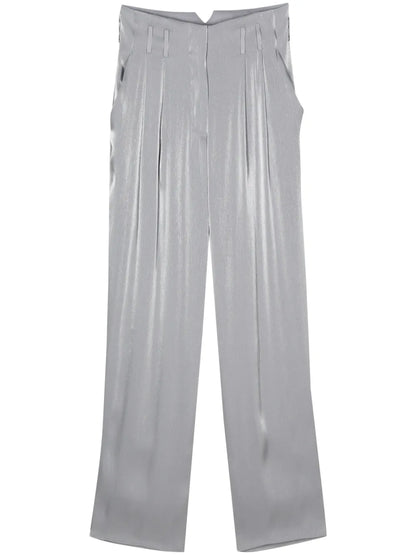 Straight-Leg Lamé Trousers