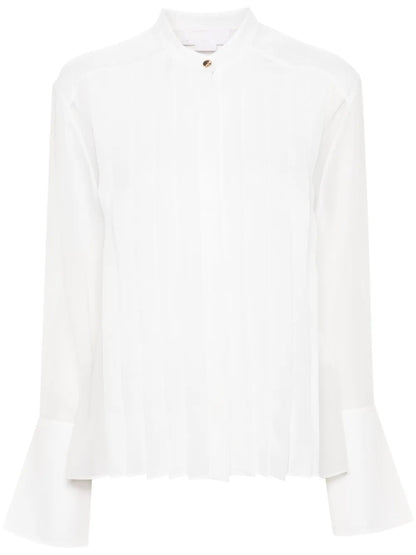 Pleated Silk Shirt