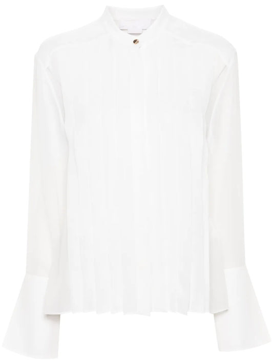 Pleated Silk Shirt