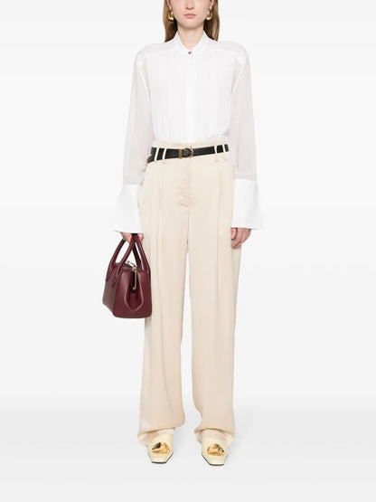 Pleated Silk Shirt
