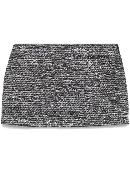 Striped Tweed Mini Skirt