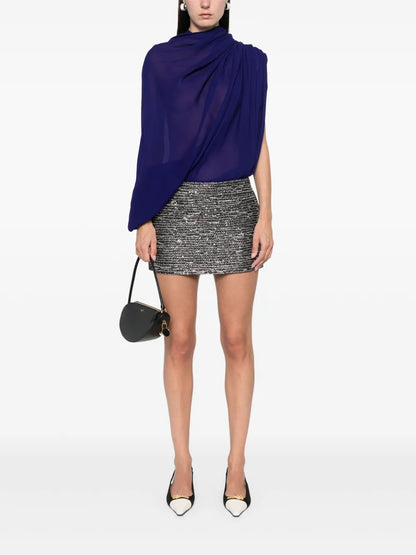 Striped Tweed Mini Skirt