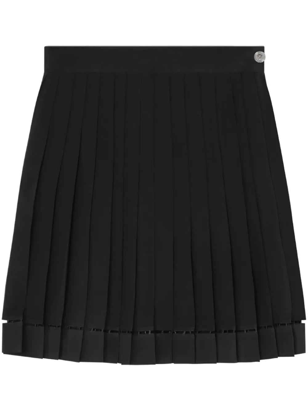 Pleated Silk Mini Skirt