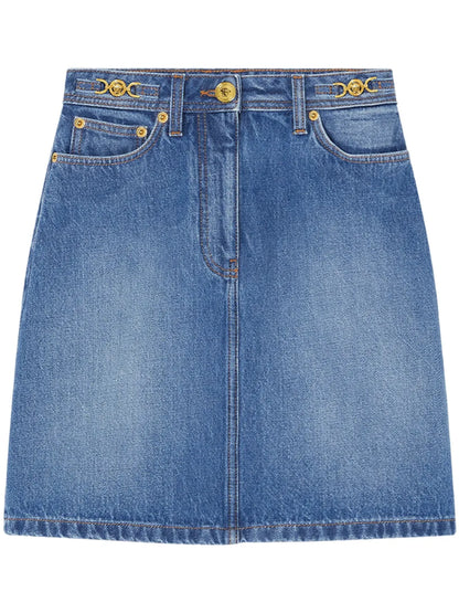 A-Line Denim Mini Skirt