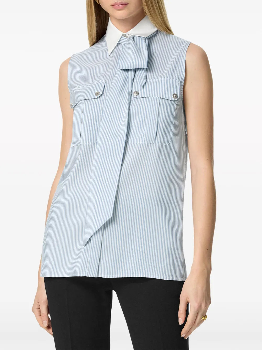 Lavalli�Re Striped Silk Blouse