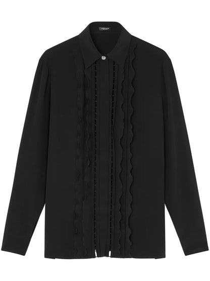 Ruffled Silk Shirt