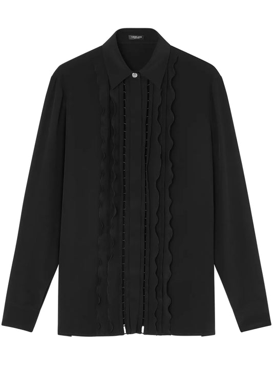 Ruffled Silk Shirt