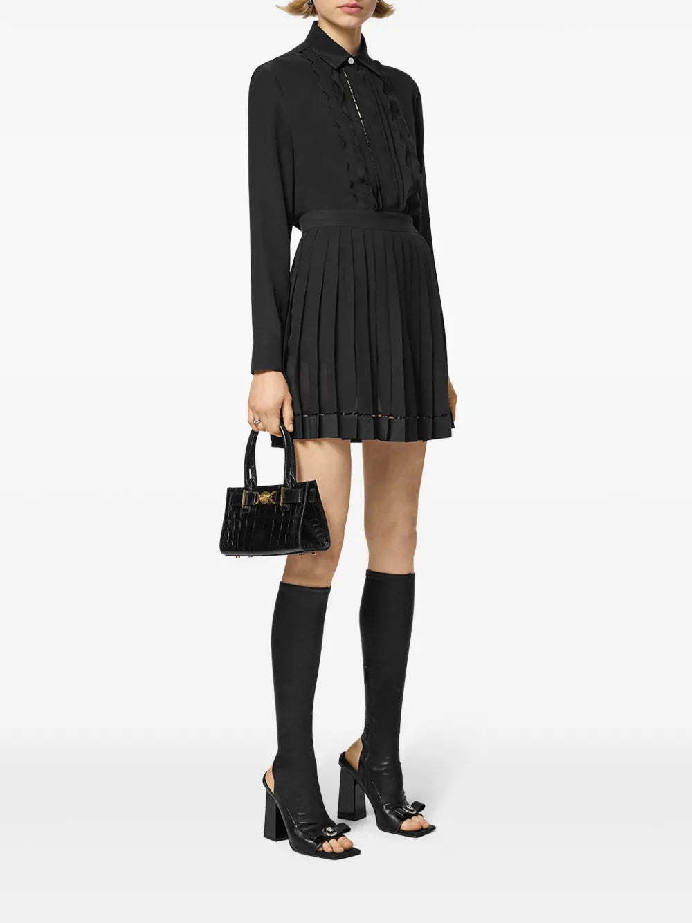 Ruffled Silk Shirt