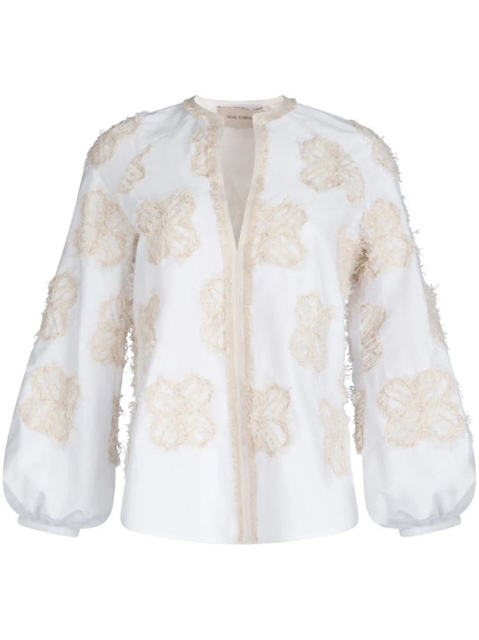 Molveno Floral-Appliqué Blouse