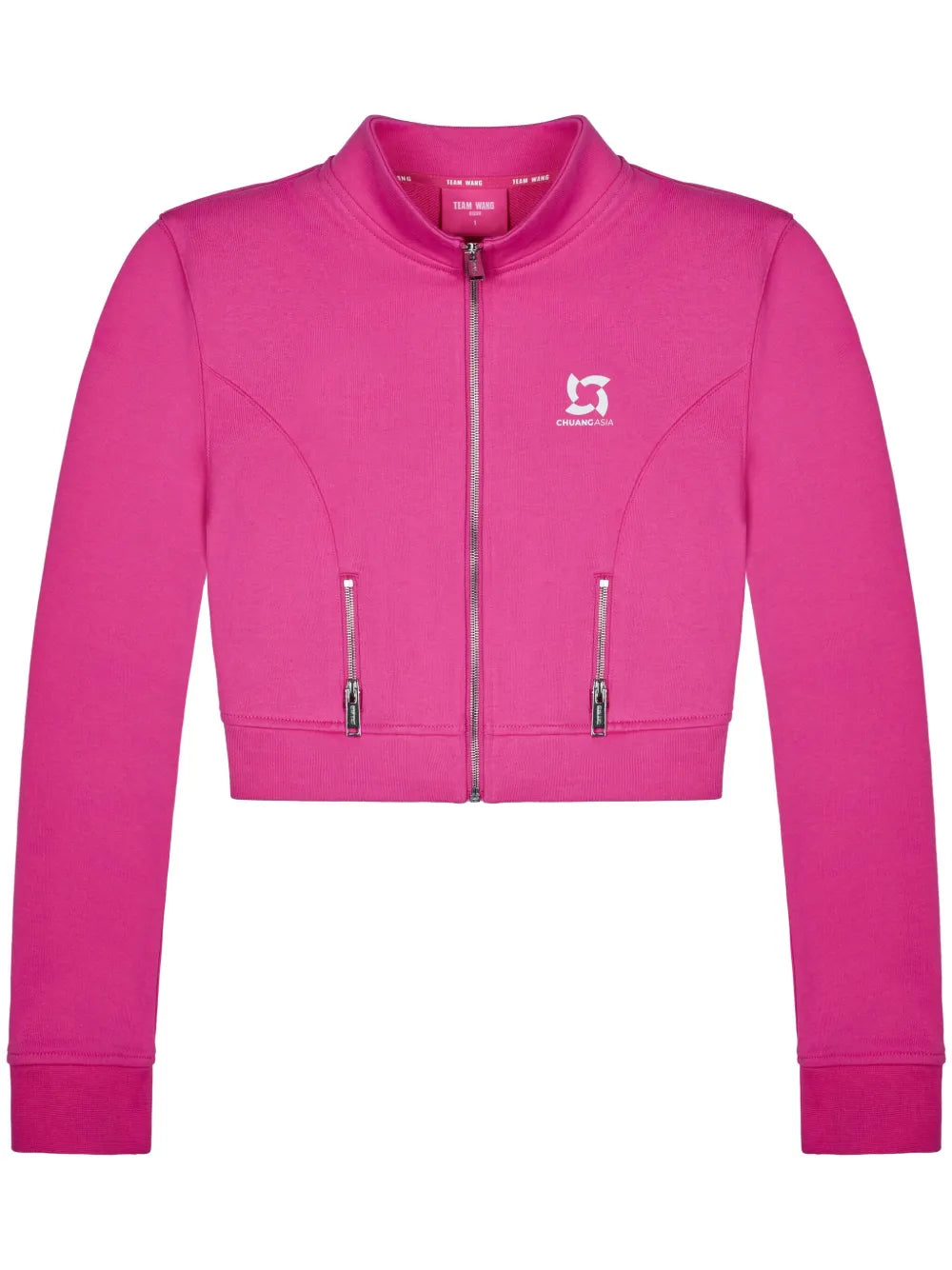 Logo-Print Cropped Track Jacket