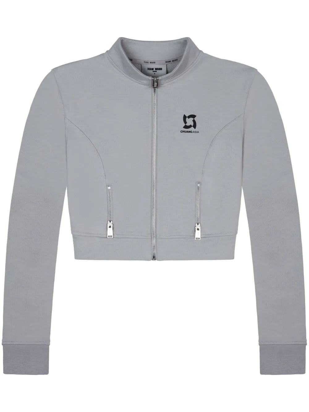 Logo-Print Cropped Track Jacket