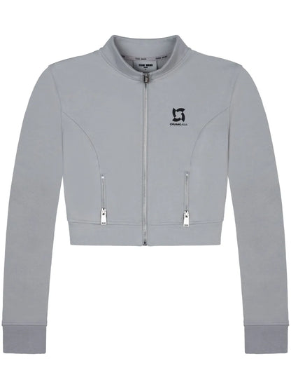 Logo-Print Cropped Track Jacket
