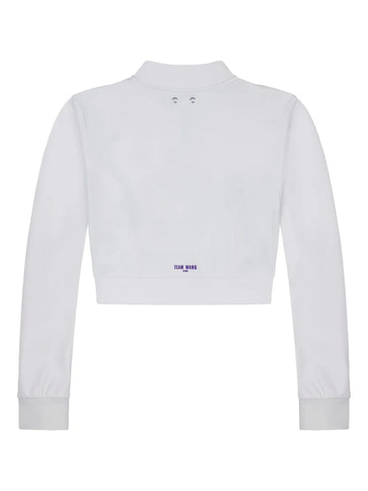 Logo-Print Cropped Track Jacket