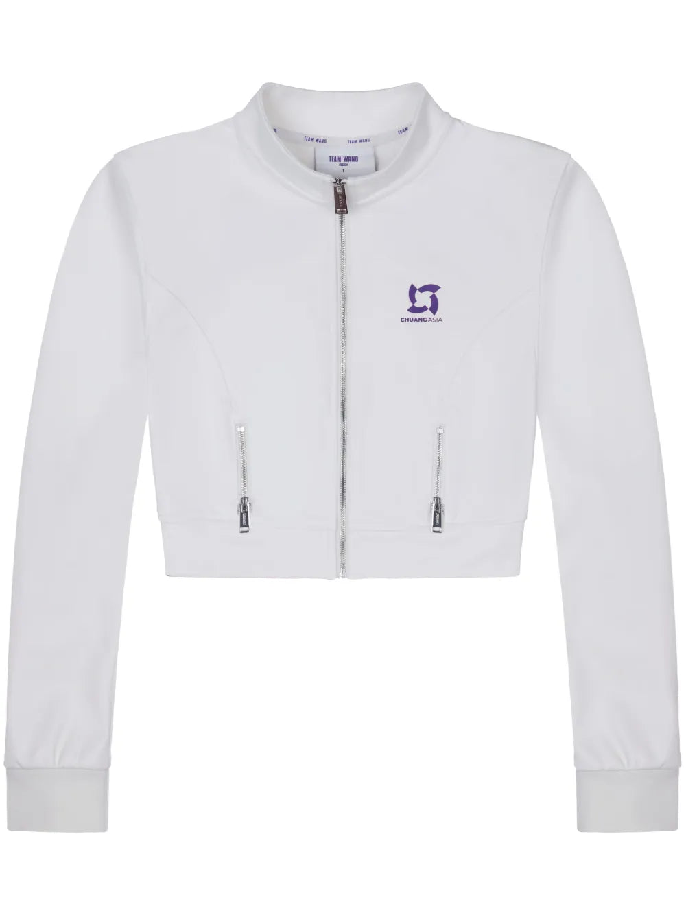 Logo-Print Cropped Track Jacket