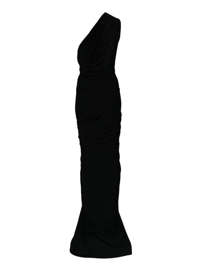 One-Shoulder Draped Gown