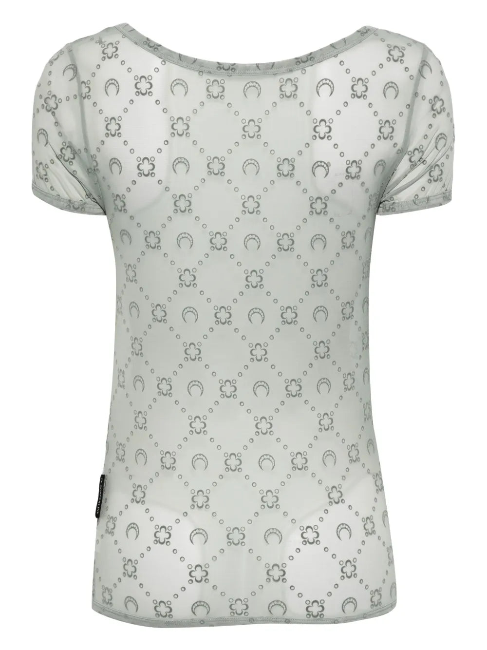 Flocked-Logo Mesh Top