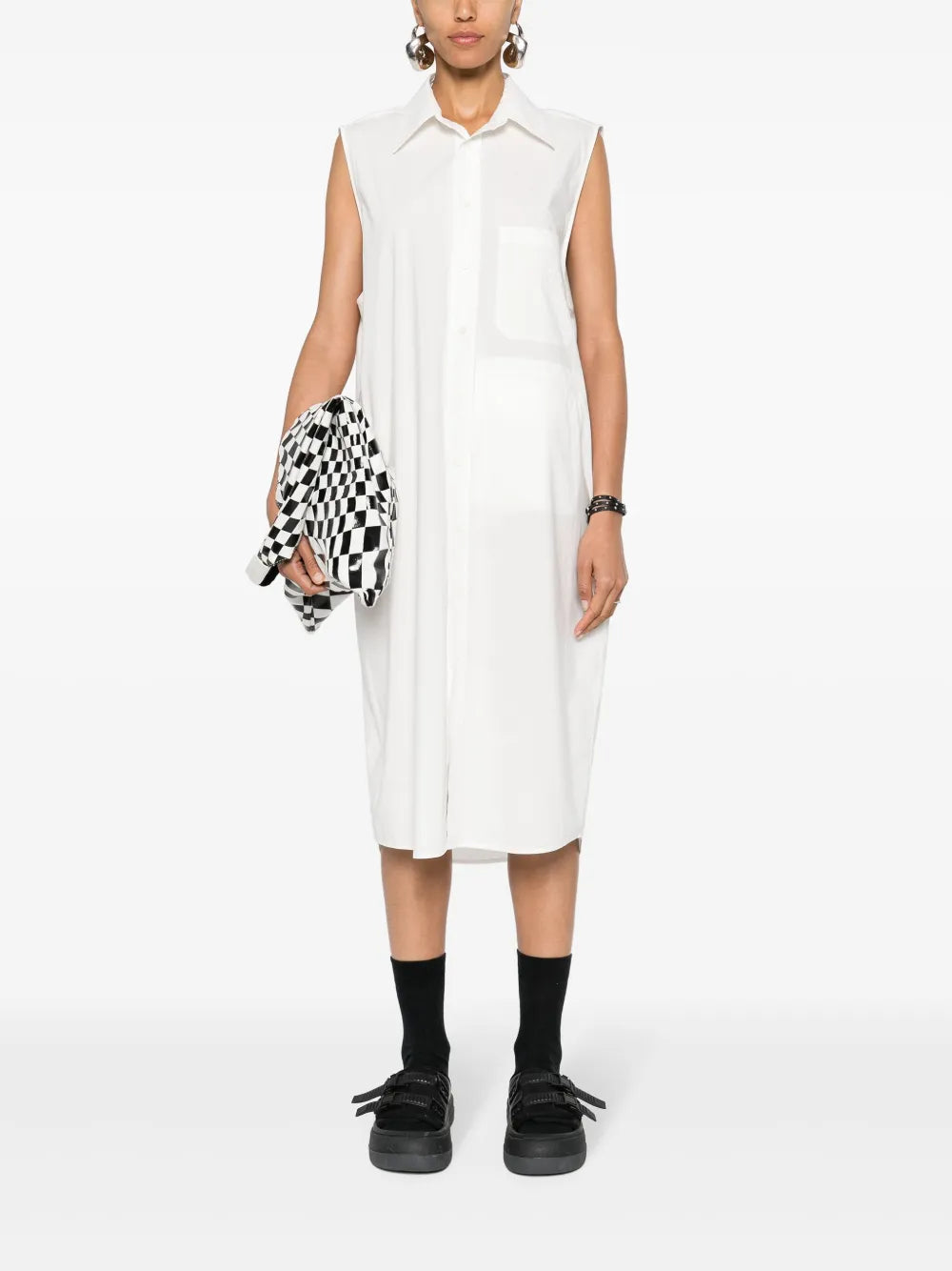 Cotton Poplin Midi Dress