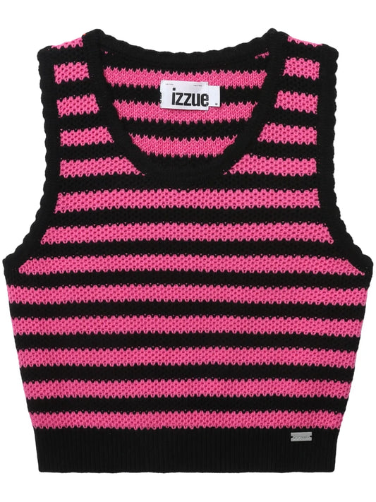 Knitted Striped Cotton Top