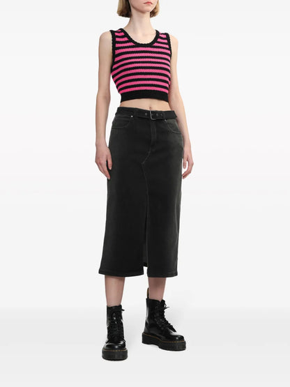 Knitted Striped Cotton Top