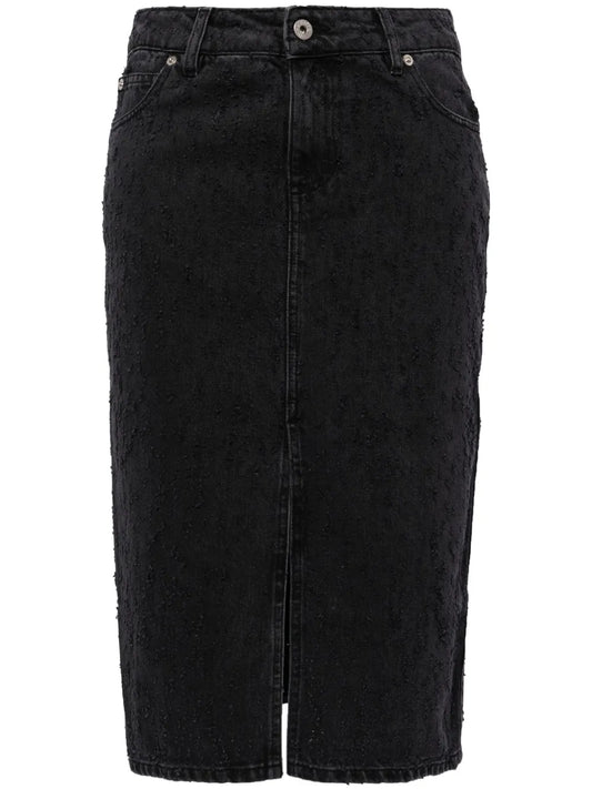 Logo-Patch Cotton Skirt