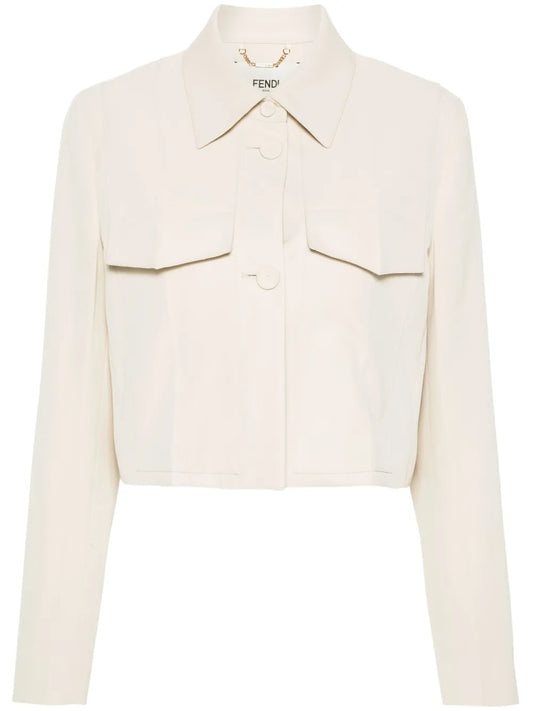 Twill Cropped Jacket