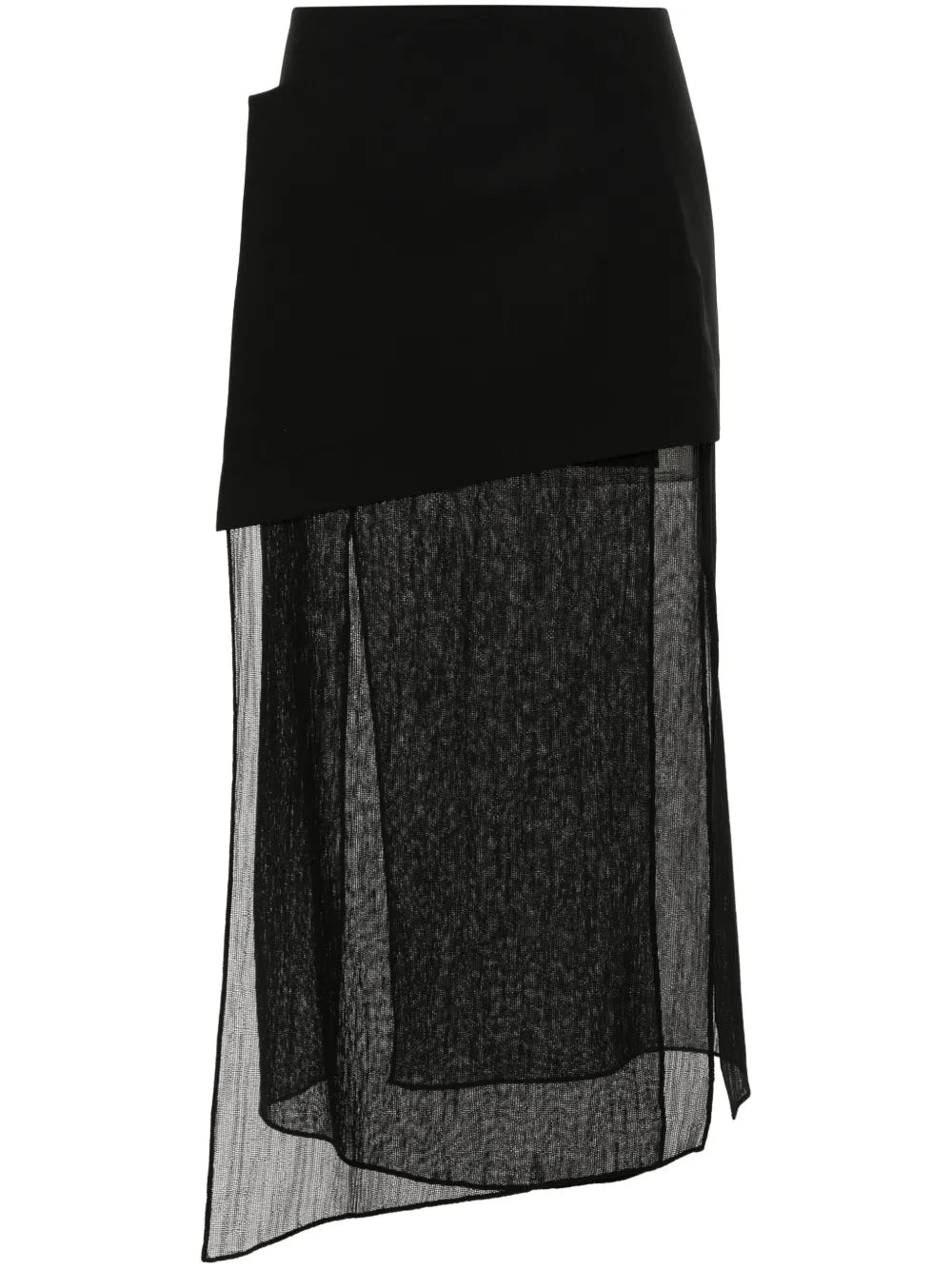 Panelled Wool Skirt