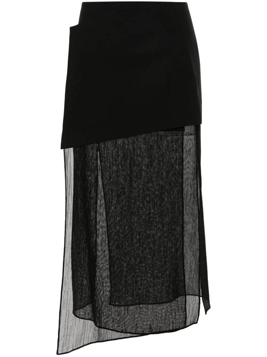 Panelled Wool Skirt