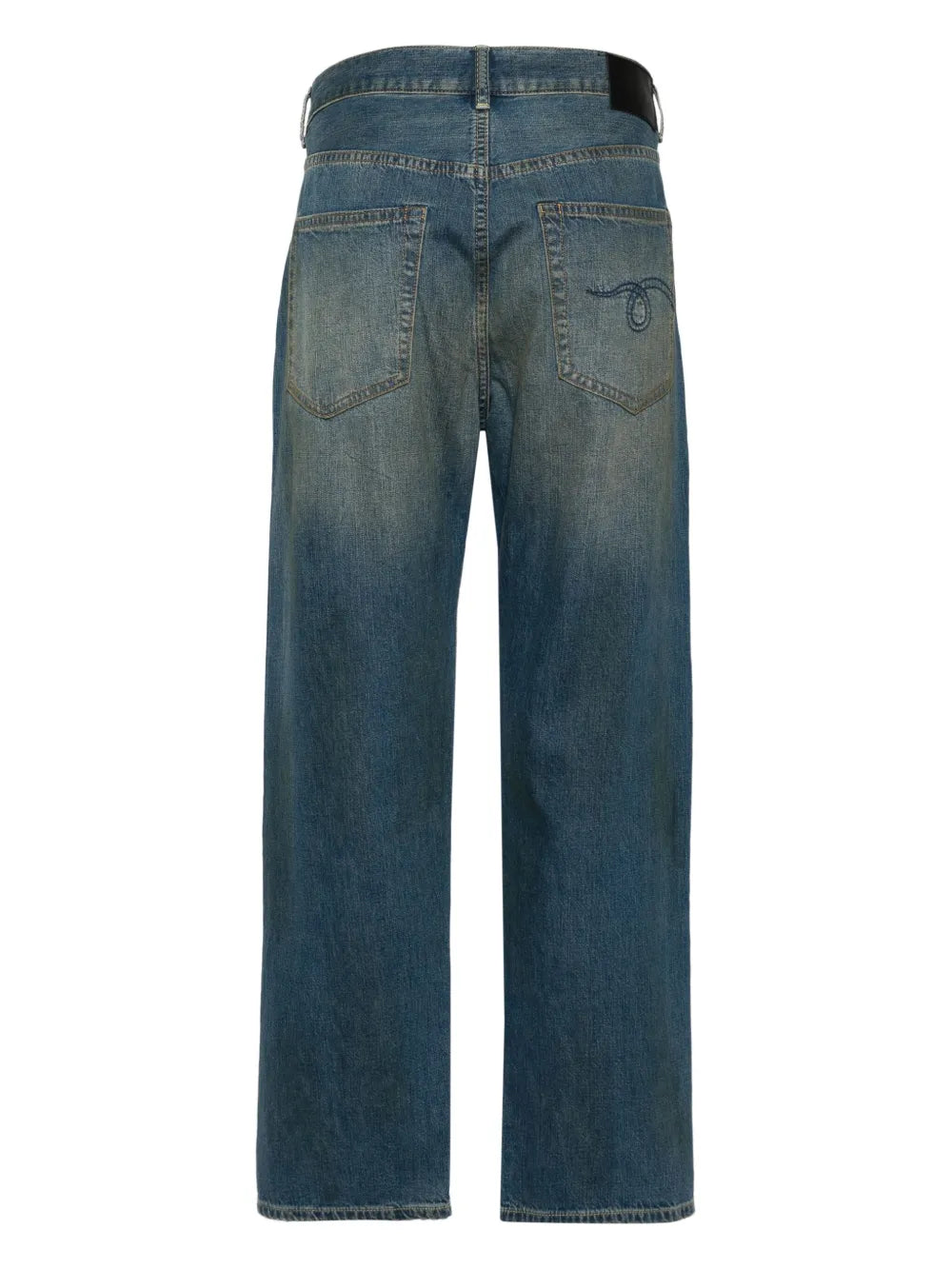 Washed Straight-Leg Jeans