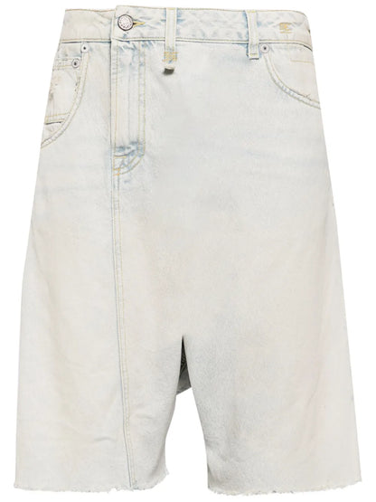 Twister Asymmetric Denim Shorts