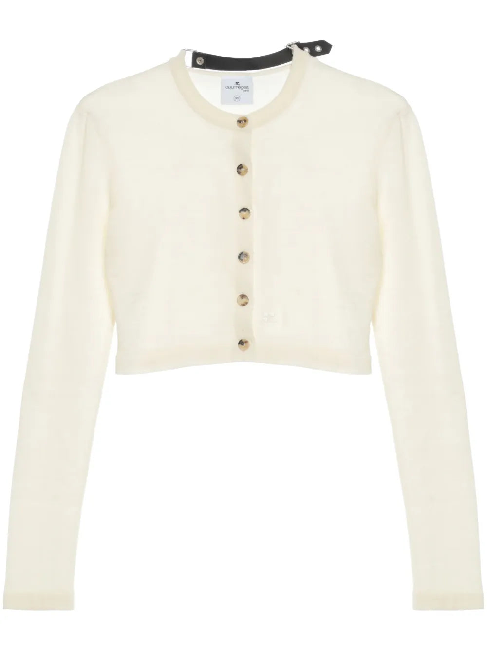 Cropped Fine-Knit Cardigan