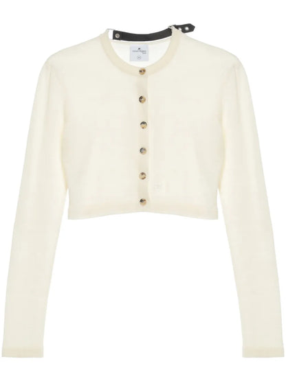 Cropped Fine-Knit Cardigan