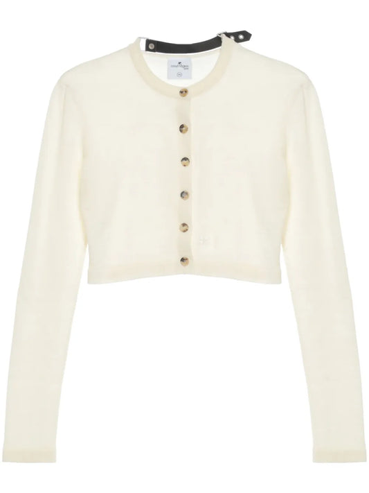 Cropped Fine-Knit Cardigan