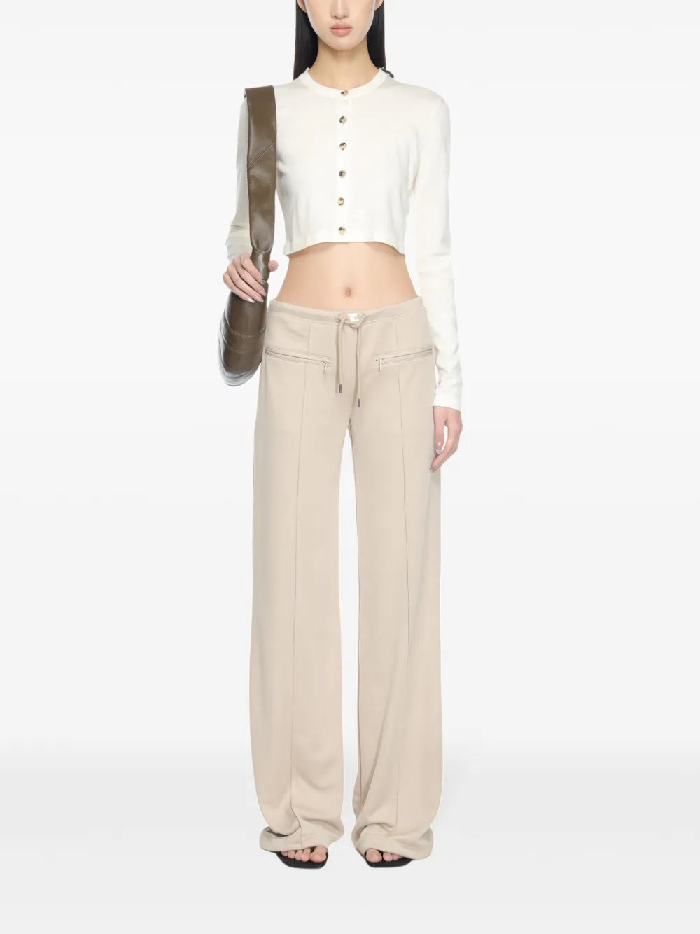 Cropped Fine-Knit Cardigan