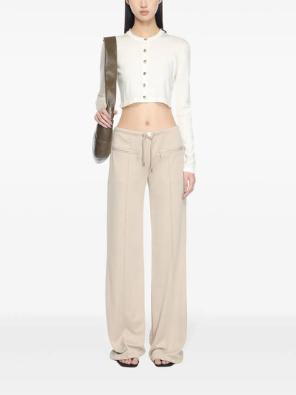 Cropped Fine-Knit Cardigan